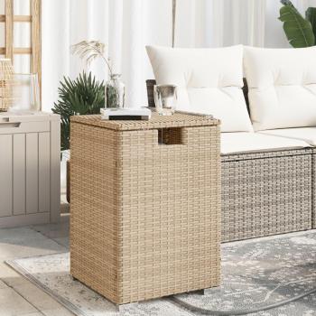 Tanque de mesa Propano Beige 40x40x60 cm en Polyrattan