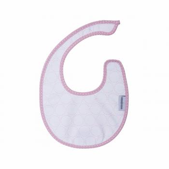 Babero Redondo Con Velcro Pic Rosa/Circulo 16X19 Cm