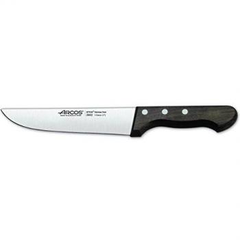 Arcos Serie Atlantico, Cuchillo Carnicero, Hoja de Acero Inoxidable de 170 mm, Mango de madera Palisandro color Marrón