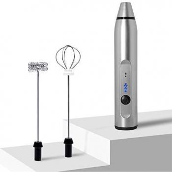 Nefelibata Espumador de leche de mano recargable por USB, 3 velocidades, para café, leche, huevos y bebidas