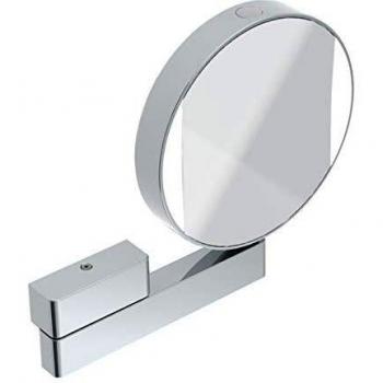 Espejo de Maquillaje y Afeitado LED Emco, Redondo, 3x/7x Aumento, Conexión Directa, Cromado, Brazo Ajustable