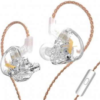 Auriculares KZ EDX HIFI Dinámicos con Graves Potentes, Monitor In Ear, Deportivos, Cancelación de Ruido para Música y Videojuegos