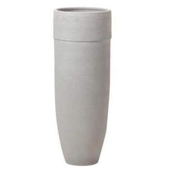Adda Home Florero Cerámica Gris 30x30x80 cm - Elegante y Decorativo - Ideal para Realzar la Decoración