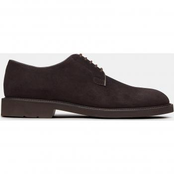 Lottusse - Zapatos de cordones de hombre Baltimore de piel, modelo Derby Moka, confeccionados en vacuno y ante