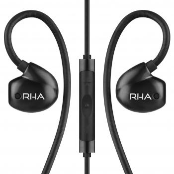 RHA T20i Black auriculares in-ear de acero inoxidable con tecnología dualcoil ™, mando a distancia y micrófono