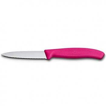 Cuchillo Pelador de Verduras Victorinox Swiss Classic Rosa con Hoja Serrada de 8 cm
