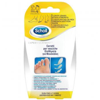 Cerotti para Vescicas Scholl - Misuras Mistas (6 Piezas: 2 Grandes, 2 Dedo de Pie, 2 Pequeños)