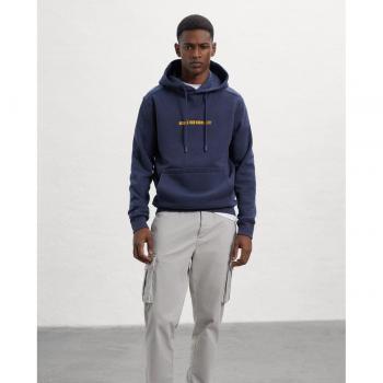 Sudadera con capucha Ecoalf Barca marino para hombre - S, Algodón Orgánico y Reciclado, Casual