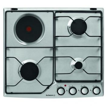 Placa de Cocción Mixta De Dietrich DPE7610XM - 4 Fuegos, Acero Inoxidable Esmaltado