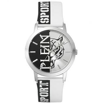 Plein Sport Legend Multicolor Men's Watch - Black-White Silicone Band, One Size