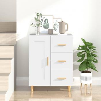 Aparador blanco de madera contrachapada 69,5x34x90 cm