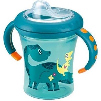 NUK Easy Learning 10255283 Copa de arranque boquilla de silicona suave, a prueba de fugas para niños de 6 meses, 200 ml, gasolina