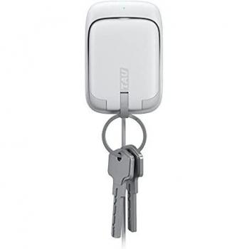 Powerbank TAU 1400 mAh con llavero y cable integrado - Color Blanco