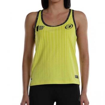 Camiseta de Tirantes Bullpadel Lugar para Mujer en Color Amarillo