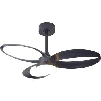 Ventilador de Techo LED Infinity 24W, Negro, DC Silencioso Ø 93 cm, Dimmable CCT