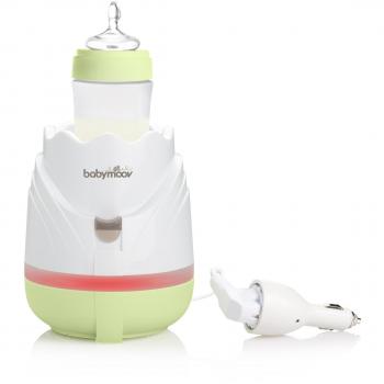 Babymoov A002030 - Calientabiberones para casa/coche, color blanco y verde