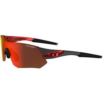 Tifosi Tsali Unisex Performance Sunglasses with 3 Interchangeable Lenses in Gunmetal/Red