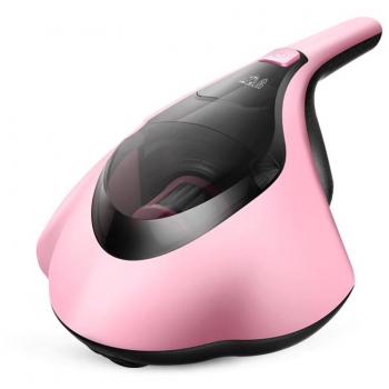 PUPPYOO Aspiradoras de Futones Mini limpiador Para Eliminar Acaros de Hogar con UV Luz de Rayos Ultravioleta, Aspirador de Mano para Colchones, Modelo WP607,Color Rosado