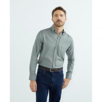 Mirto - Camisa de hombre casual cuadros manga larga