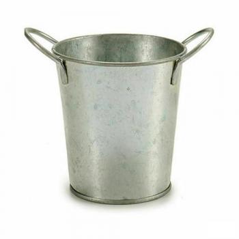Macetero Cubo Plateado de Zinc 16 x 12 x 11 cm (72 Unidades)