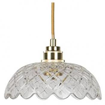Lámpara de Techo Elegante de Cristal y Metal Dorado 20x20x120 cm - Iluminación Decorativa y Funcional