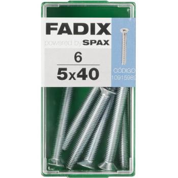 Tornillo Métrica Cabeza Plana M5 x 40 mm - Caja 6 Uds