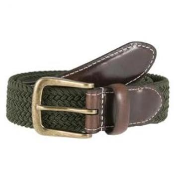 Dents Men's Personalizable Olive Stretch Woven Belt - Size S