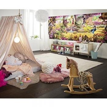 Komar Papel pintado Disney Fairies bosque Mural, vinilo, multicolor, 4 piezas