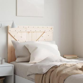 Cabecero de cama 80x104 cm de madera maciza de pino en color marrón