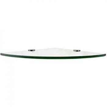 vidaXL Corner Shelves 2 pcs with Chrome Supports Glass Clear 35x35 cm