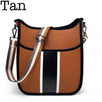 Neoprene Messenger Bag - Tan