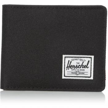 Herschel Hank + Coin RFID Black/Black Synthetic Leather