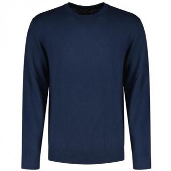 Eco-Chic Blue Crewneck Sweater for Men - North Sails 12gg Organic Cotton Knitwear