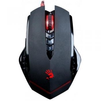 Ratón Óptico A4Tech V8M, USB, 3200 dpi en Negro y Rojo