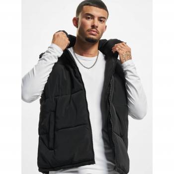 Urban Classics Men's Block Puffer Vest - Black/Black - Sizes S to XXL