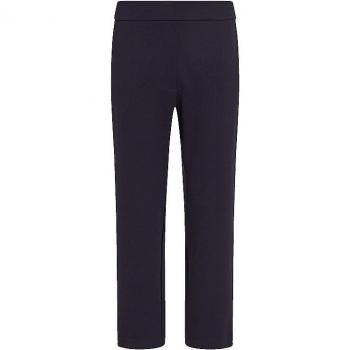 Tommy Hilfiger Women's Cropped Straight Leg Trousers in Dark Blue, Size 40