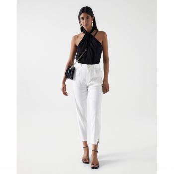 Pantalón pitillo de mujer tipo chino con lino Salsa Jeans PANTALÓN-SALSA-21008081-10