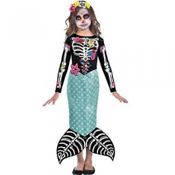 Day of the Dead Mermaid Costume - Age 8-10 Years
