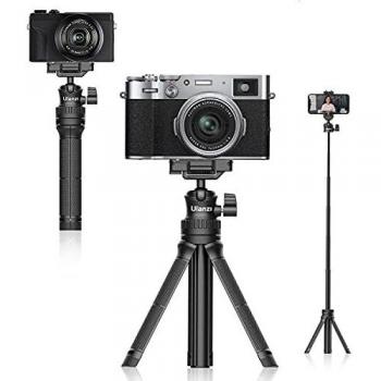 Ulanzi Trípode Móvil Palo Selfie, Mini Trípode Móvil Trípode Cámara Extensible a 81.5 Compatible con cámara,teléfono móvil, Luz de Relleno...