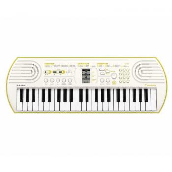 Casio SA-80 Mini Keyboard for Kids - 44 Keys, White/Yellow