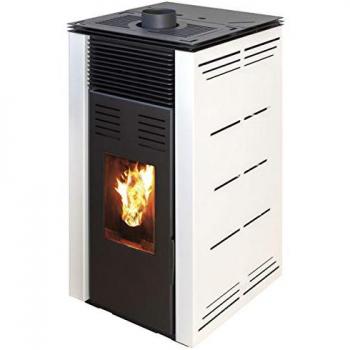 Estufa de Pellets Natur Style 8 kW Blanca - Sin Electricidad y Sin Conexión a la Red Eléctrica