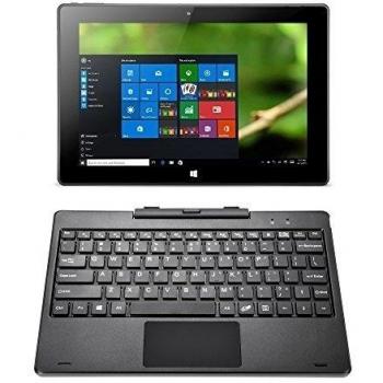 iRULU Walknbook - Portátil-tablet 2 en 1, Híbrido de 10.1 pulgadas, 32 GB, Microsoft Windows 10, 2 GB de RAM, Pantalla táctil IPS de 1280x800, Teclado desmontable con Soporte, Cubierta de Metal, Color Gris