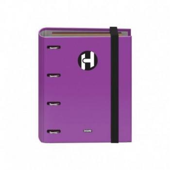 Dohe Serie Icon Carpeta de 4 Anillas Formato A5 con Recambio de 100 Hojas - Morado