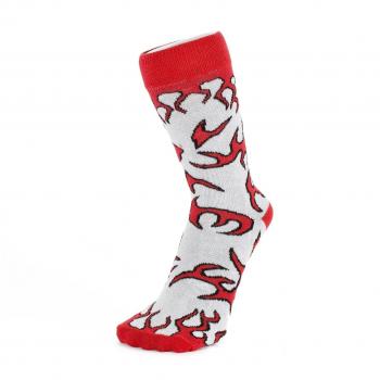 Blanca con la llama Diseño Calcetines del tobillo