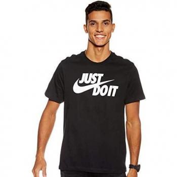 Nike Just Do It Swoosh Men's Short Sleeve T-Shirt - Black - Size Large