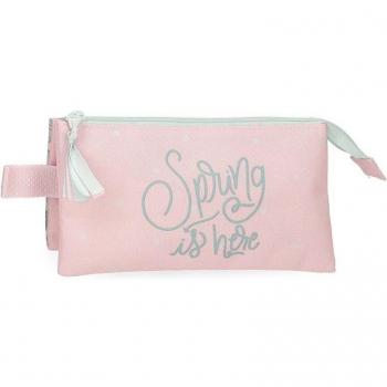 Estuche Roll Road Spring is here tres compartimentos