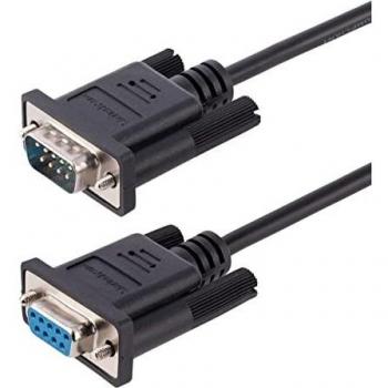StarTech.com Cable 3m Serie RS232 para Módem Nulo, Crossover Cruzado Serial con Blindaje de Al-Mylar
