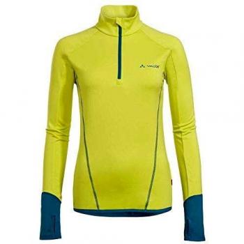 VAUDE Livigno - Jersey de Media Cremallera para Mujer, Color Amarillo, Talla 42