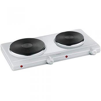 Severin DK 1042 Hornillo de Mesa Doble, 2500 W, Metal, Blanco