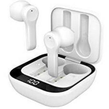 DAEWOO INTERNATIONAL Auriculares Inalambricos DA-12, Auriculares Bluetooth, Auriculares Móvil, Auriculares Superligeros, Color Blanco